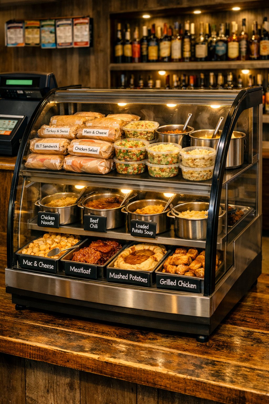 Prepared foods and deli case